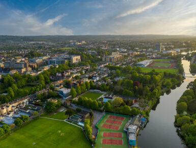 Cork,City,Center,Ireland,Amazing,Scenery,Aerial,Drone,View,At